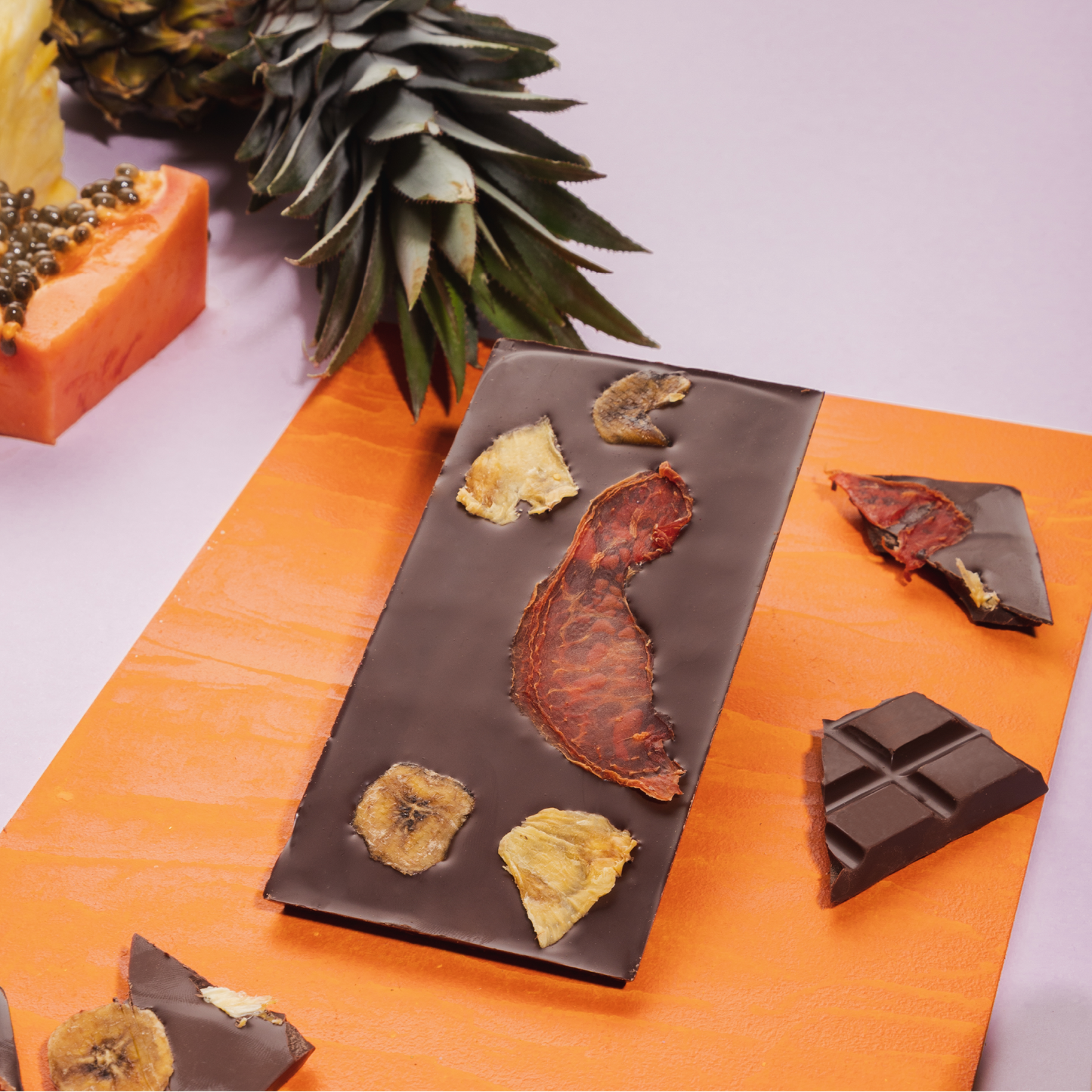 Barra de chocolate 70% con Salpicon