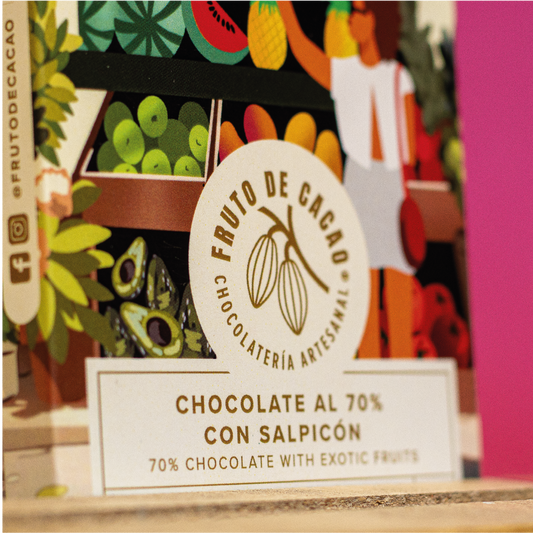 Barra de chocolate 70% con Salpicon
