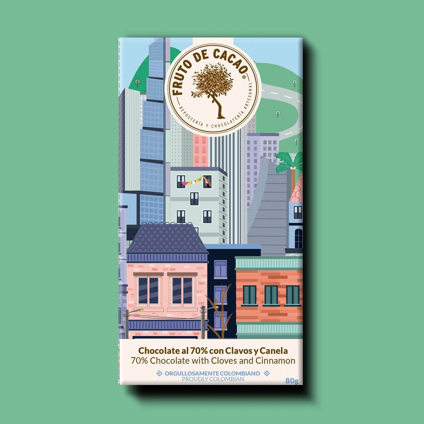 Barra de chocolate 70% con Clavos y Canela