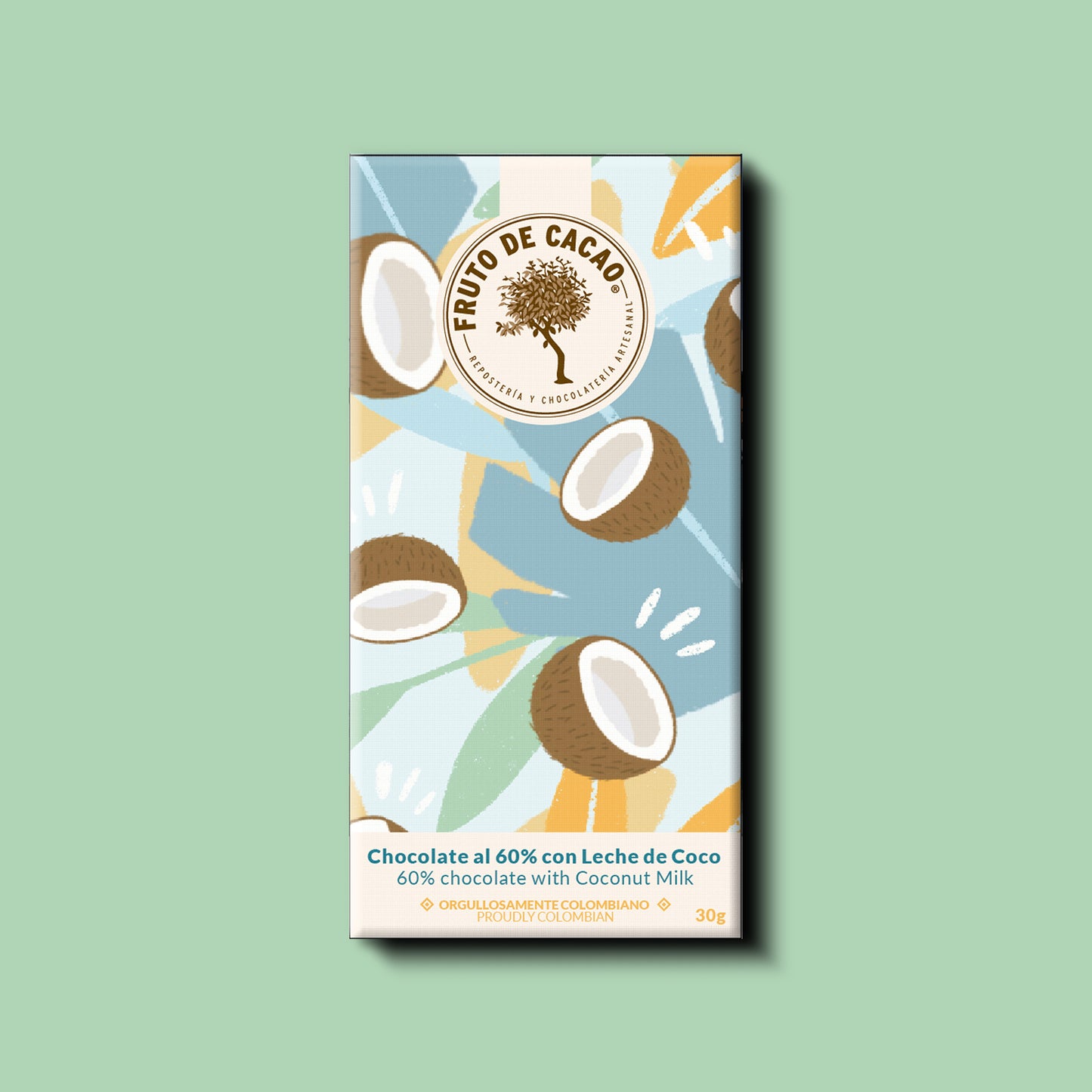 Barra de chocolate 60% con leche de coco