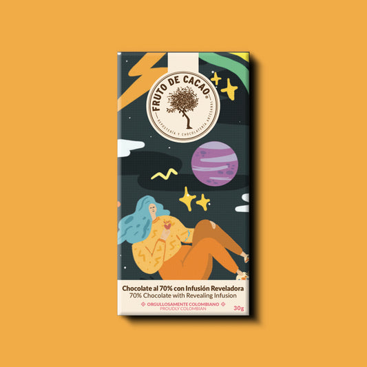 Barra de chocolate 70% Infusión reveladora Fruto de Cacao