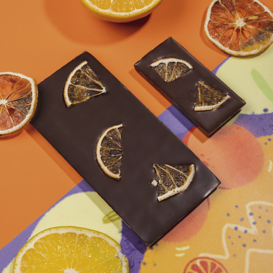 Barra de chocolate 70% con Naranja