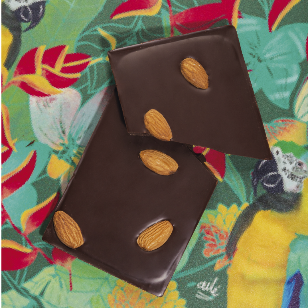 Barra de chocolate 80% con Almendras - Ailé