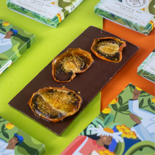 Barra de chocolate 80% con Lulo