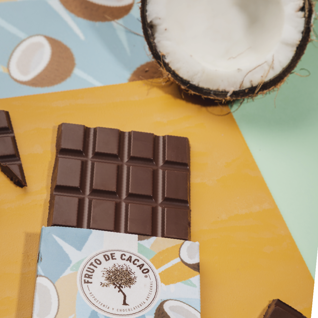 Barra de chocolate 60% con leche de coco